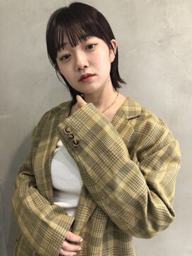 ルーク 立川(LUK) Lien☆くすみブルーブラック×ミニウルフボブ　立川