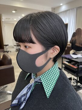 シェノン 西梅田(CHAINON) グレーベージュ/レイヤーロング/黒髪/前髪パーマ