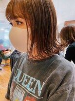 ロウバイレボ 柏(lou by revo)&nbsp;イメチェン/レッドブラウン/大人ミディ/フルバング/ショートボブ