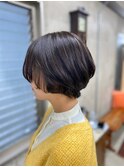 暗髪×ショートボブで垢抜けモテ髪