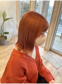 【ブリーチ】派手髪オレンジカラー