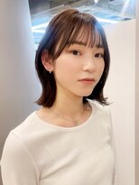 カノエ 山口小郡店(canoe) 顔周りレイヤー　韓国風ヘア　ベージュ　アッシュカラー