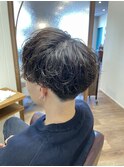 【マッシュ×ワンカールパーマ】