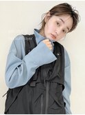 ウェットスタイリング　ハンサムミディアム　ボブ