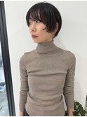 黒髪マッシュショート
