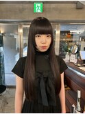 ぱつっとまっすぐ＊黒髪ロングの姫カット