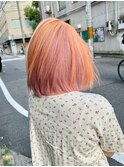 アンブレラカラー/ハイトーン/ピンク/オレンジ/髪質改善