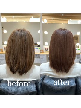 ツヤと髪 クリム(crim) 髪質改善エステカラー ミディアム 白髪染め 30代40代20代