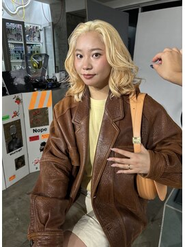 マトペ 海外風レイヤーボブ/抜きっぱなしブロンド