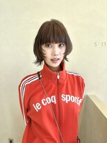 スニュウ(snuw)&nbsp;【snuw mina】レイヤーカット/透明感カラー/ボブ/学生