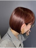 ミニボブ×レッドブラウン