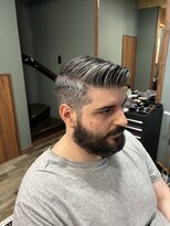 スタンドバーバー 柏(STAND BARBER)&nbsp;MEN’S/リバースセンターパート/ニュアンスパーマ/柏