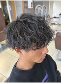 波巻きパーマ　マッシュパーマ