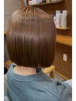 ヘアーサロン アトリエ(Hair salon ATORIE)&nbsp;ミディアムボブストレートパーマベージュカラー
