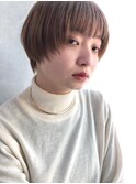 【松根ボブショート】マッシュショート×イルミナベージュ◎30代