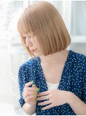 外国人風ハイトーンカラー前下がり大人ボブb上尾10代20代30代