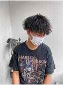 ツーブロック刈り上げマッシュツイストスパイラルパーマ