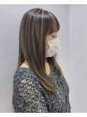 【助川】ハイライト/ベージュ/20代30代40代ヘアスタイル