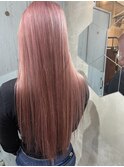 ブリーチ2回以上×ピンクベージュ