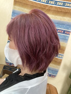 アールズ ヘアー(R s hair) ピンクのブリーチカラー