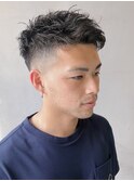 アップバングサイドグラデーションツイストパーマ　ｙ