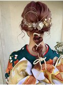 成人式　ヘアセット　着付け　メイク