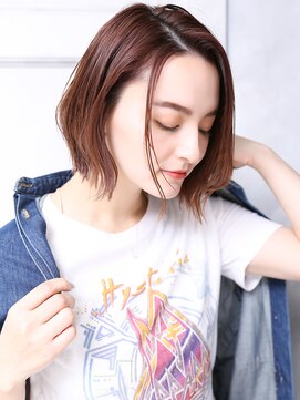 クラッチ 博多(CLUTCH) 大人可愛い小顔美髪ツヤ髪くすみブラウン前髪なしショートA5