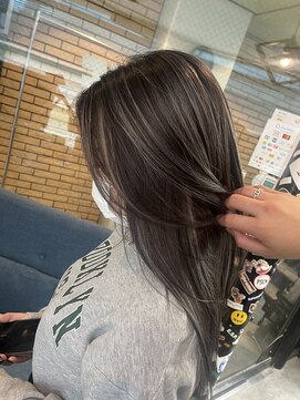 ラフ(LAFF) #バレイヤージュ#グレージュカラー#ボブウルフ#ココアベージュ