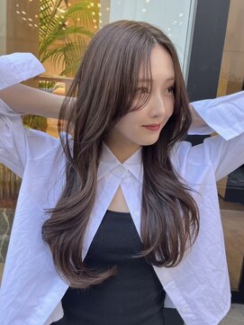 ノイ(noi) 顔周りレイヤーカットグレージュカラーくびれボブベージュカラー