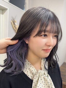 シエル 羽生店(Ciel) インナーカラー　ブルーラベンダー　アッシュ　ダークグレー