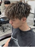 ツイストスパイラルパーマ縦落ちツイスパメッシュ刈り上げ