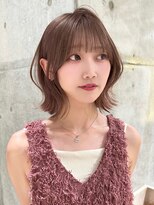 ロンド レア 天神大名店(Lond Le’a)&nbsp;透け感ハイトーンミディグレージュケアブリーチくびれ韓国ヘア