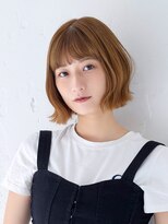 ラフィス ヘアー クラン 広島本通店(La fith hair clan)&nbsp;【La fith】ケアブリーチ×切りっぱなしボブ×重めバング