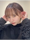 ”韓国風インナーカラーピンク