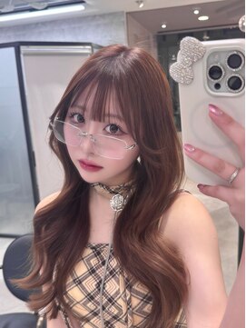 リリー(Lilley) マロンベージュ×小顔レイヤー×韓国風巻き×髪質改善