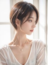 テーラヘアー 妙典店(TELAHAIR) ココアブラウン×くびれひし形ショートボブ【TELAHAIR妙典】
