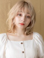 カバーヘア ブリス 戸田公園西口店(COVER HAIR bliss)&nbsp;透明感ホワイトブロンドハイトーンカラー312W戸田公園20代30代