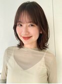 大人ボブくびれボブシースルーバング外ハネボブ切りっぱなしボブ