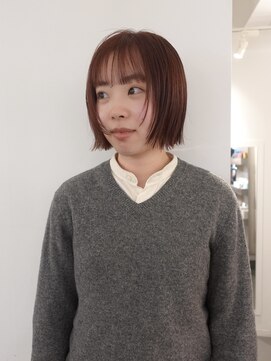 ビューズ(VIEWS) ボブブリーチなしカラーボルドカラーチェリーレッド表参道駅