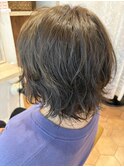 ショートパーマ,ニュアンスパーマ,ショート,ミントベージュ/草加