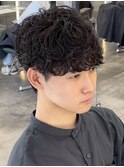 渋谷緩めシャドウパーマ波巻きスパイラルルーズパーママッシュ