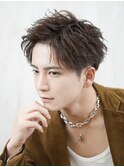 短髪アップバング刈り上げメンズショート