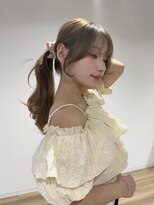 ヒョンミョン ライズバイレボ 柏西口店(hyon myon/RISEbyREVO) 顔周りカット/レイヤーカット/ヘーゼルベージュ