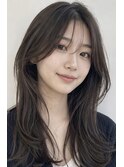 ナチュラルブラウン×大人くびれレイヤーロング