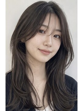 ヘアーエボリューション ナチュラルブラウン×大人くびれレイヤーロング