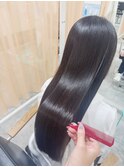 うる艶ストレート×ダークブラウン×髪質改善