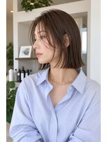 キュウヘアー(KYUU HAIR) 切りっぱなしボブ/顔まわりレイヤー/大人女性/大人ボブ