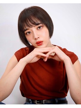 ミリ 千歳烏山(Mili CARE&SPA) 【Mili 千歳烏山】ダークブラウン×前下がり大人ショート