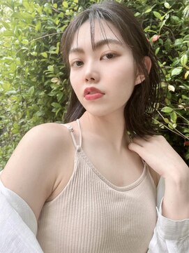 フラッグ ヘアー 天神西通り店(Flag HAIR) 切りっぱなしボブ☆インナーカラーイルミナカラーハイライト