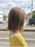 簡単スタイリング外ハネ切りっぱなしボブ☆20代/30代/40代/50代
